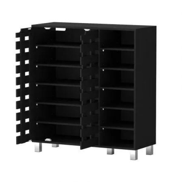 Artiss Shoe Rack Cabinet 6 Tier Storage Shelf Black