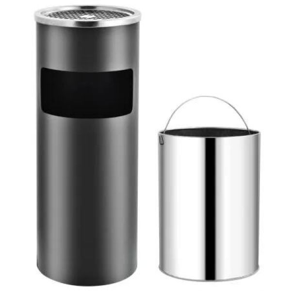 Ashtray Dustbin Hotel 30 L Steel Grey