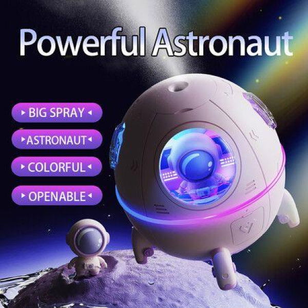 Astronaut Air Humidifier Electric Ultrasonic Aroma Essential Oil Diffuser Colorful LED Light Mist Sprayer Gifts Color Purple