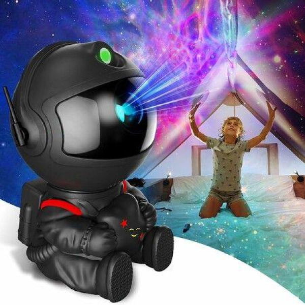 Astronaut Projector Light Galaxy Projector For Bedroom Star Projector Kids Night Light Boys Girls Room Decor Playroom Home Theater Ceiling (Black)