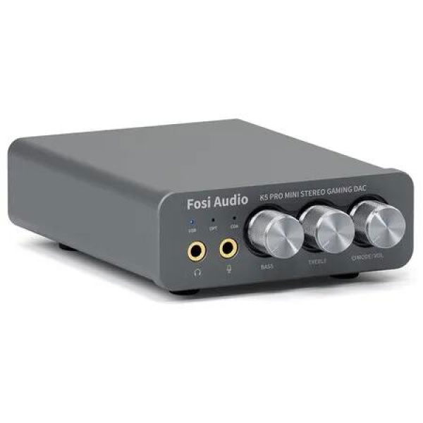 Audio K5 Pro Gaming DAC Headphone Amplifier Mini HiFi Stereo Digital to Analog Audio Converter USB Type C Optical, Coaxial to RCA/3.5MM AUX