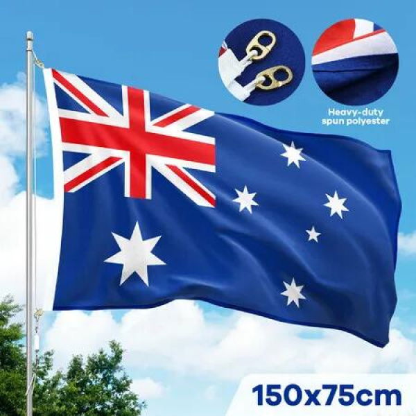 Australian Flag Aussie Australia 1500x750mm OZ Heavy Duty Spun Polyester Brass Hooks AU Country Outdoor Banner