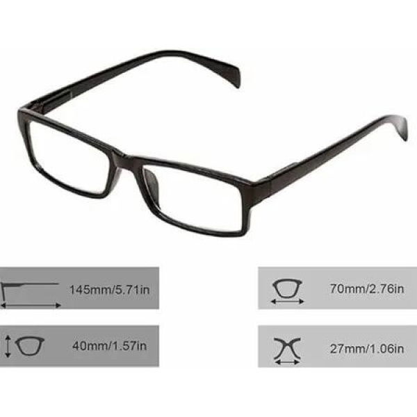 Auto Focus Reading Glasses: Black Frames with Adjustable, Clear Vision