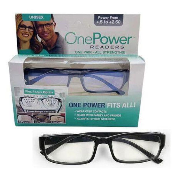 Auto Focus Reading Glasses for Clear Vision Adjustable Optics for Women and Men in Black