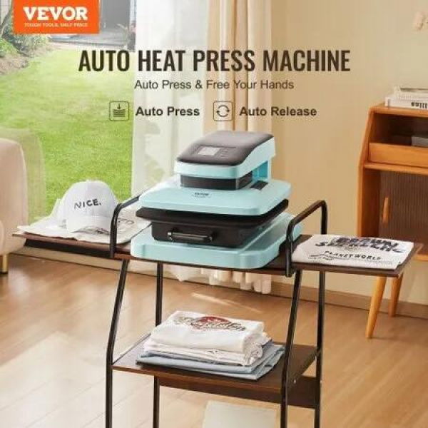 Auto Heat Press Machine 15 x 15 in Smart T Shirt Press Machine with Auto Release Heats Up Fast and Evenly Sublimation Heat Press for T Shirts Sublimation