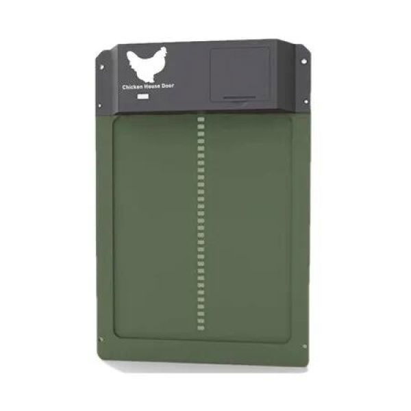 Automatic Chicken Coop Door with Light Sensor, Chicken Coop Door with Battery Operated, Green
