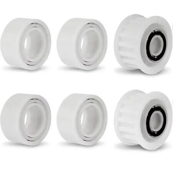 Automatic Robotic Pool Cleaner Replacement Parts,Guide Wheels 4 Pack with 2 Pack Pulley Gears 3884997-R6 for Maytronics Dolphin