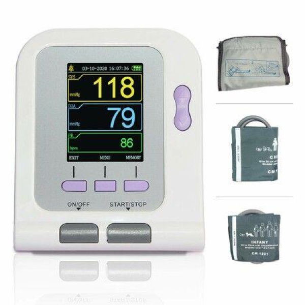 Automatic Upper Arm Blood Pressure Monitor - 3 Modes 2 Cuffs Electronic Sphygmomanometer With Software FDA Certified.