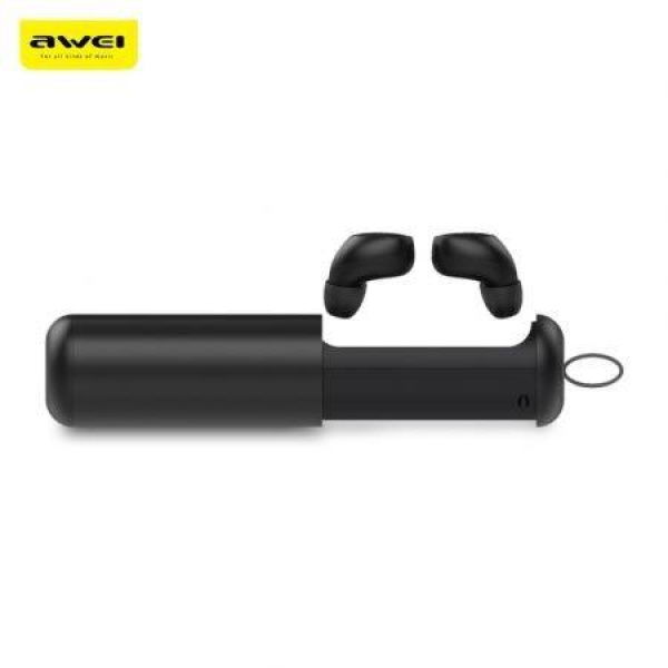 Awei T5 TWS Twins True Wireless Bluetooth V5.0 Earbuds With Charging Base.