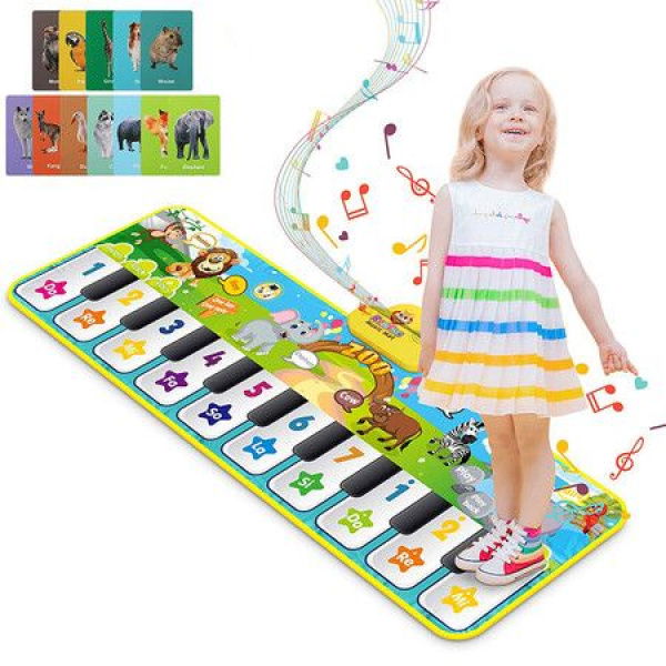 Baby Musical Mats With 42 Musical Sounds Piano Keyboard Dance Mat For Kids Tactile Play Blanket Early Education Toys Gift