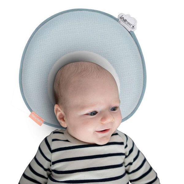 Baby Pillow - Pediatrician Designed Infant Head & Neck Support To Prevent Flat Head Syndrome Mosaic Blue.