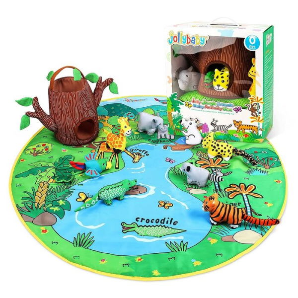 Baby Play Mat Jungle Farm Baby Activity Round Playmat For Infants Toddlers And Kids (Jungle)