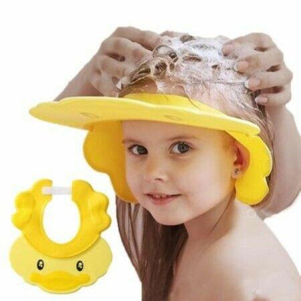 Baby Shower Cap Adjustable Silicone Shampoo Bath Cap Visor Cap Protect Eye Ear For Infants Toddlers Kids Children