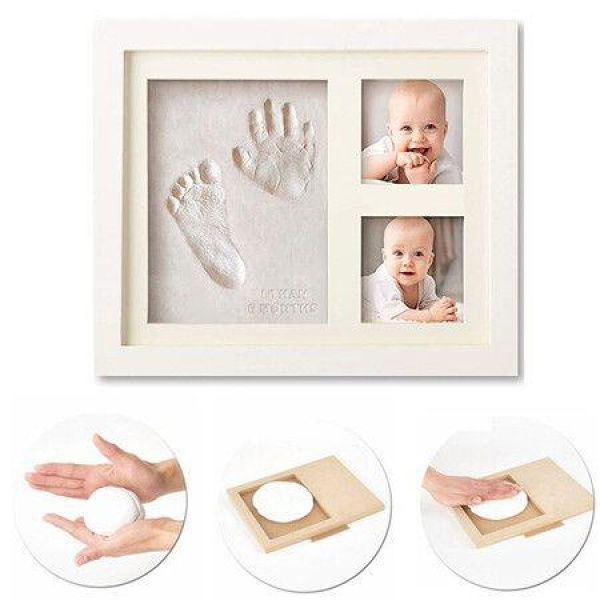 Baby Souvenirs Handprint Photo Frames Clay Casting & Photo Memory Keepsake Frame Baby Registry Gift & Baby Shower Baby Boy Gift & Baby Girl Gift.