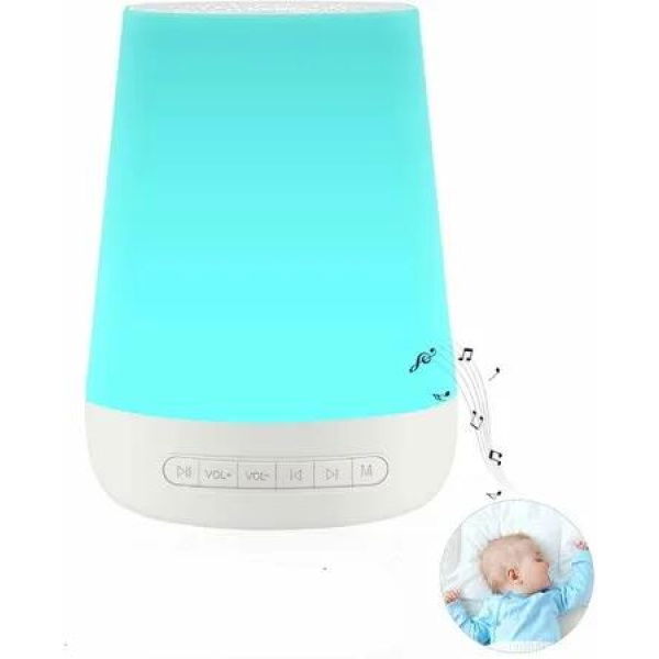 Baby White Noise Machine & Night Light: Rechargeable, Portable Sleep Device with 28 HiFi Soothing Sounds for All Ages