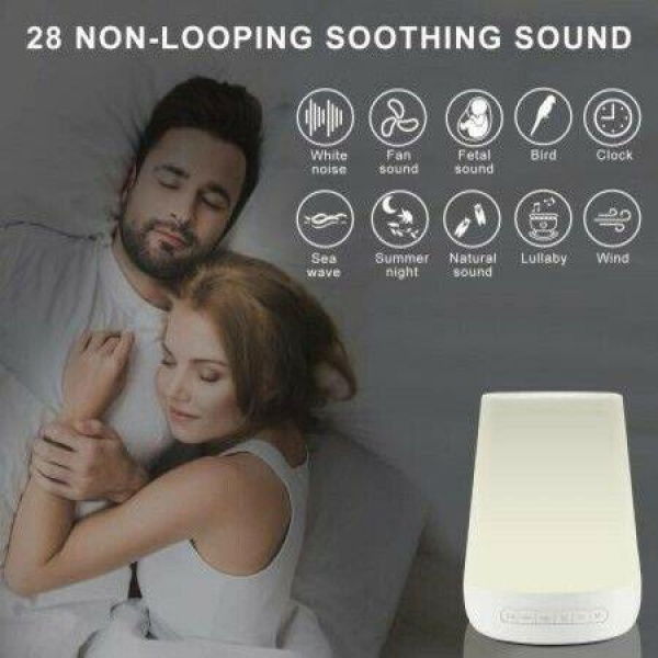 Baby White Noise Machine For Sleeping Sleep Sound Machine Night Light For Kid AdultRechargeable Battery28 HiFi Soothing Sound Portable Sleep Therapy