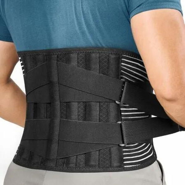 Back Braces for Lower Back with 6 Stays,Breathable Back Support Belt,Anti-skid lumbar support belt with 16-hole Mesh for sciatica Size:XX-Large