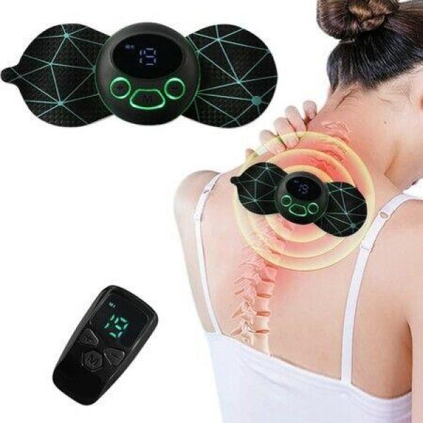 Back Massager For Back Pain Mini Body Massager For Lower Back And Neck Pain 8 Modes 19 Levels Wireless And Portable Neck Massager (1 Pack)