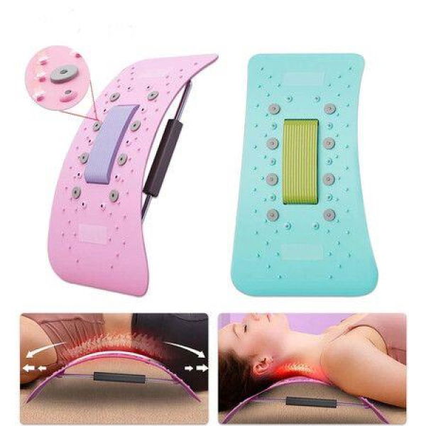 Back Massager Spine Cracker Back Stretcher Neck And Back Massager Lumbar Support Smart Massage (Pink)