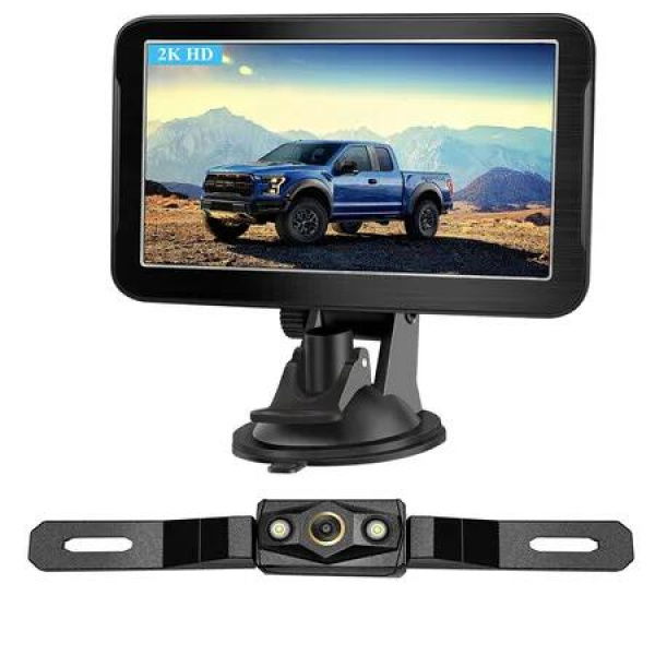 Backup Camera for Truck 7 Inch HD 2K Front Rear View Monitor kit Auto Color Image Night Vision, IP69 Waterproof for Car RV Tractor Semi-Trailers