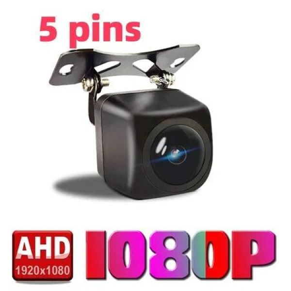 Backup Rear Camera 5 Pins for Carplay Screen AHD 1080P Rear View Dash Cam Upgrade 1080P HD Night Vision Waterproof 2.5mm Jack