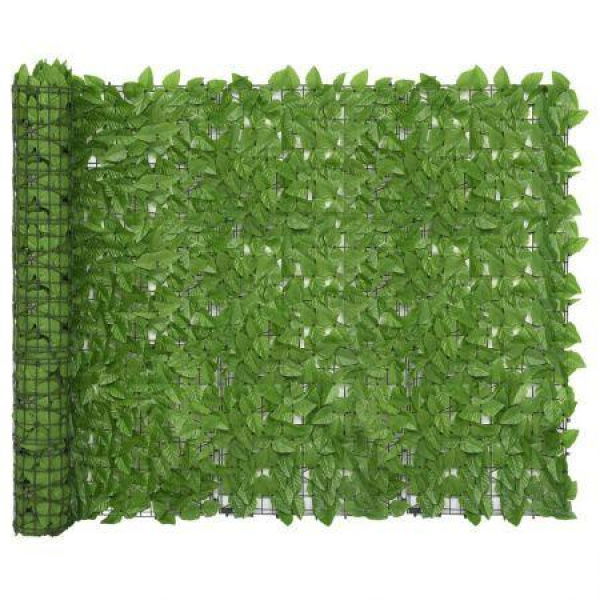 Balcony Screen With Green Leaves 400x150 Cm