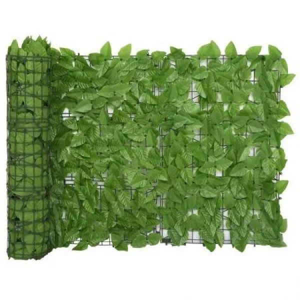 Balcony Screen with Green Leaves 500x75 cm