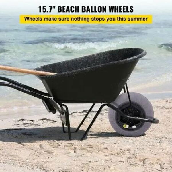 Balloon Beach Wheels Replacement Beach Tire 15.7' TPU 176LBS Load Capacity