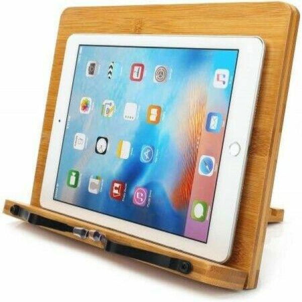 Bamboo Book Standwishacc Adjustable Book Holder Tray Bookstand