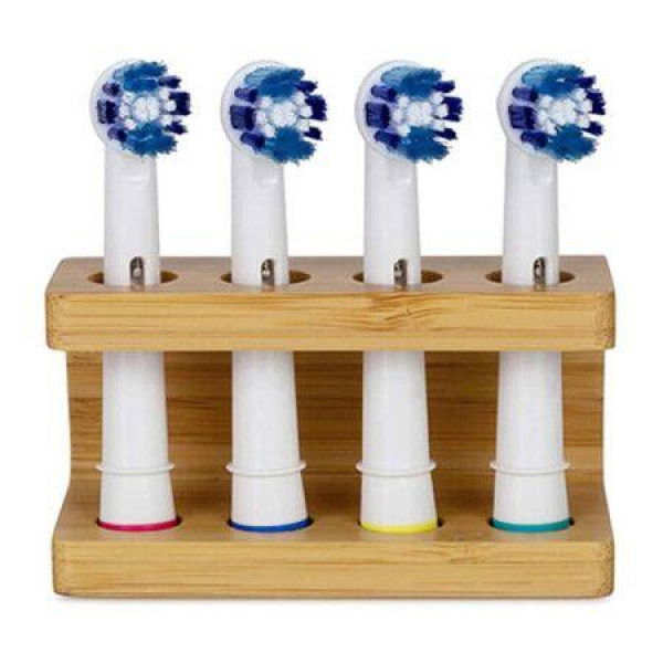 Bamboo Toothbrush Head Holder 4 Slots Electric Tooth Brush Head Holder Stand Toothbrush Storage Organizer Bathroom Accessories