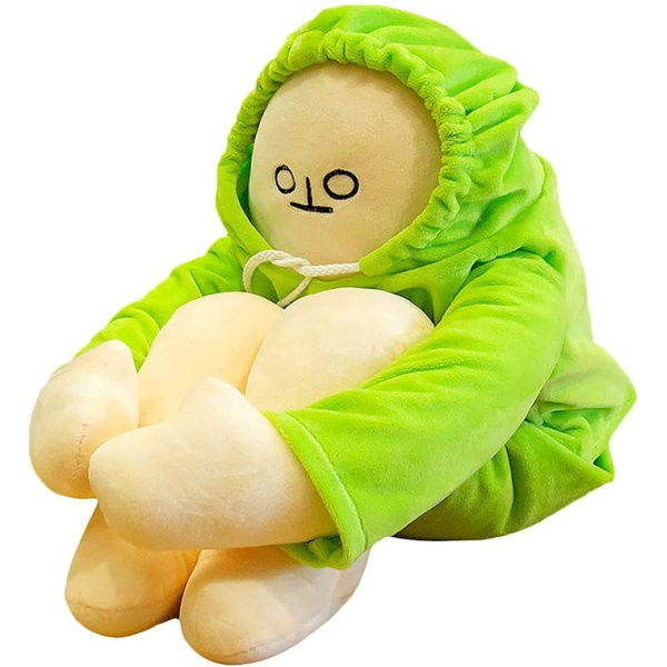 Banana Man Doll Plush Weird Plushies Creative Stuffed Toy With Multiple Funny Poses Banana Toy Man Birthday Christmas Party Gift (Green)