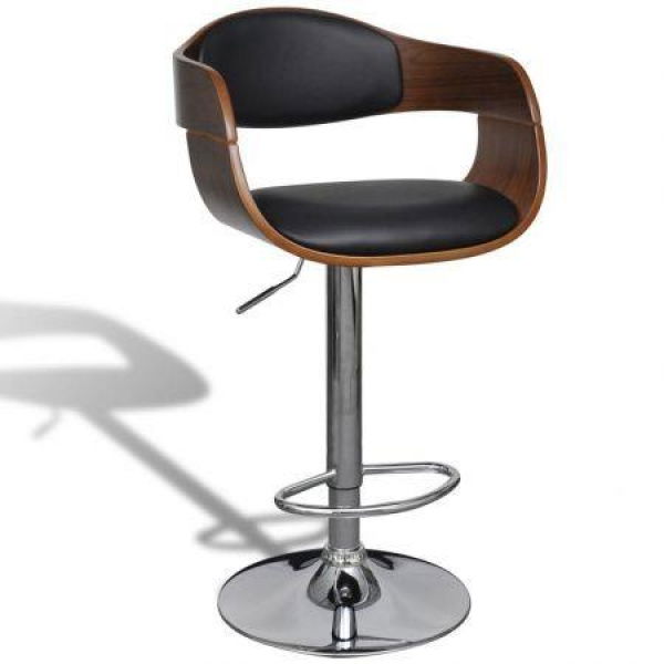 Bar Stool Artificial Leather Height Adjustable