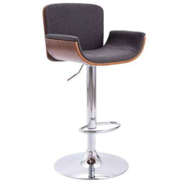 Bar Stool Grey Fabric