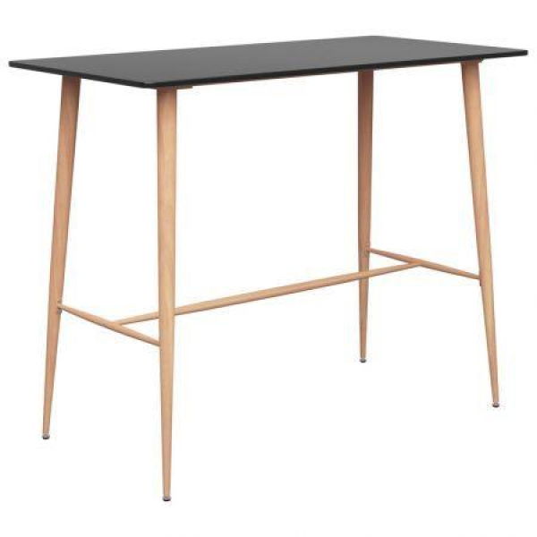 Bar Table Black 120x60x96 Cm