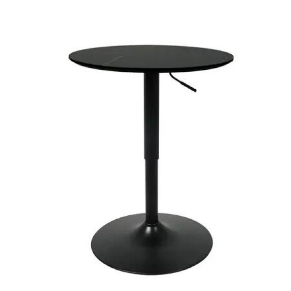 Bar Table Swivel Gas Lift Counter Black