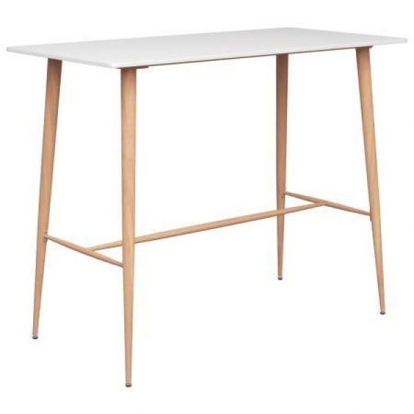 Bar Table White 120x60x96 Cm