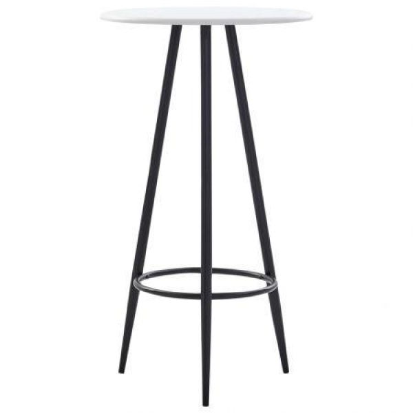 Bar Table White 60x107.5 Cm MDF.