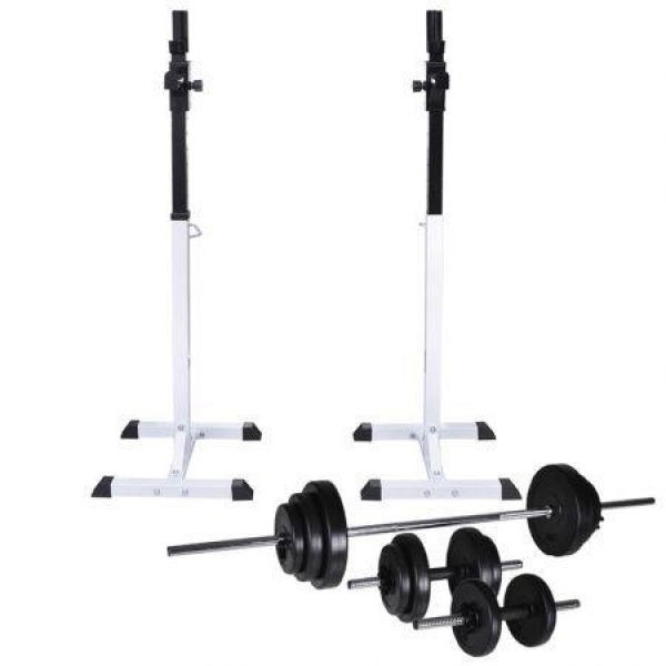 Barbell Squat Rack With Barbell And Dumbbell Set 30.5 Kg.