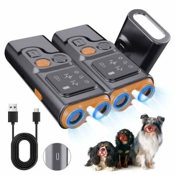 BarkGuard Pro,BarkGuard Anti Barking Device Dog Bark Deterrent Devices with HD Display and LED Flashlight,Anti-Bark Device (2Pack)