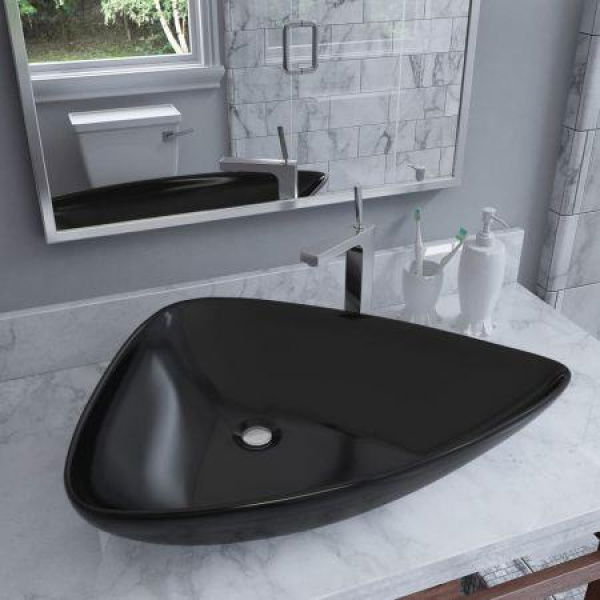 Basin Ceramic Black Triangle 645x455x115 Mm