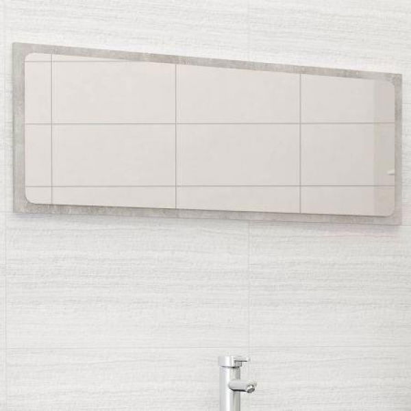 Bathroom Mirror Concrete Gray 100x1.5x37 Cm Chipboard