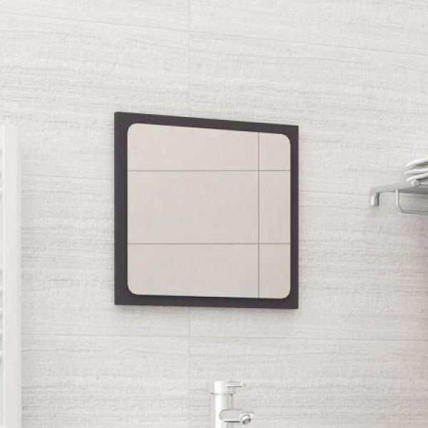 Bathroom Mirror Gray 40x1.5x37 Cm Chipboard