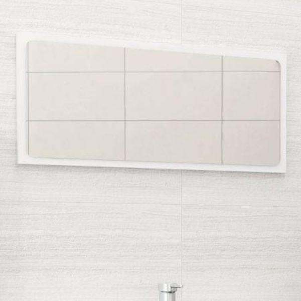 Bathroom Mirror White 80x1.5x37 Cm Chipboard