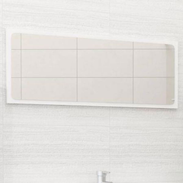 Bathroom Mirror White 90x1.5x37 Cm Chipboard.