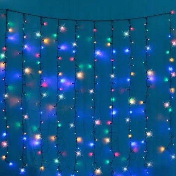 Battery Operated 200 LED Curtain Light -140 x 140cm, available in 3 Colors - Cool White