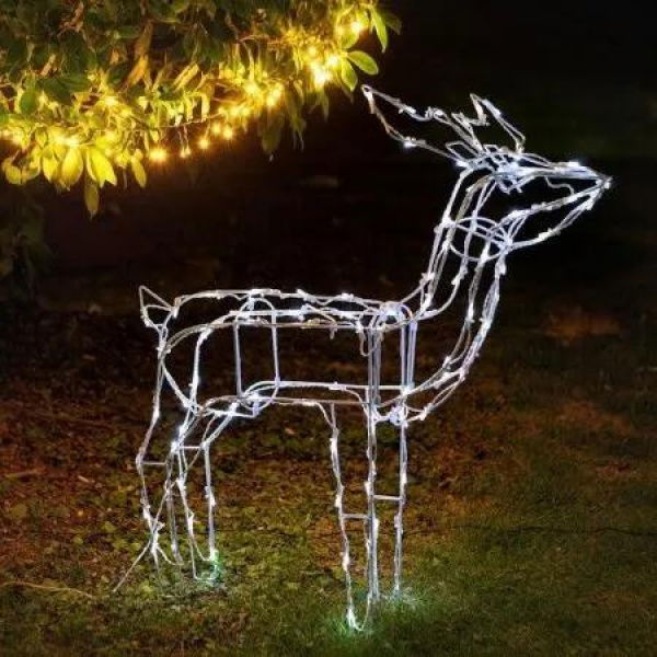 Battery Operated LED Reindeer -2 Style Options: Feeding and Standing - Feeding