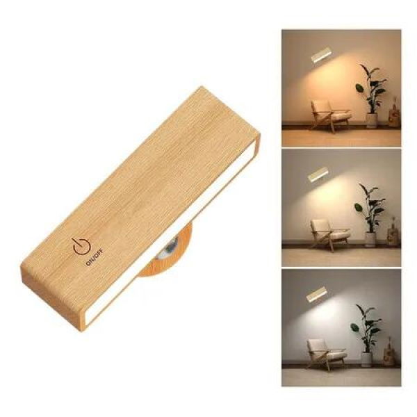Battery Operated Wall Sconce,Wireless Rechargeable Wall Sconce,Wall Mounted Reading Light,Dimmable Magnetic Wall Mounted Lamp,LED Wall Lights Rotatable