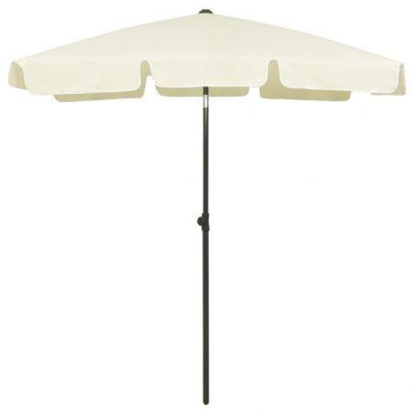 Beach Umbrella Sand Yellow 180x120 cm