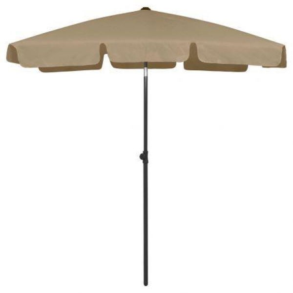 Beach Umbrella Taupe 180x120 Cm