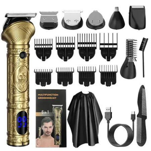 Beard Trimmer for Men, Hair Clipper for Men, Cordless Beard Grooming Kit, Electric Shavers for Mustache, Facial Body, Nose, Hair Cutting Kit, Trimmer Kit